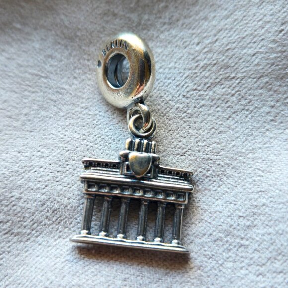 Berlin Brandenburg Gate Charm Pandora In 925 Sterling Silver - Picture 2 of 4